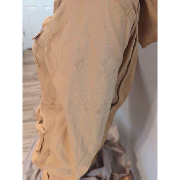 Market & Spruce Kathleen Cargo Full Zip Hooded Jacket Tan Size Small - Picture 6 of 11
